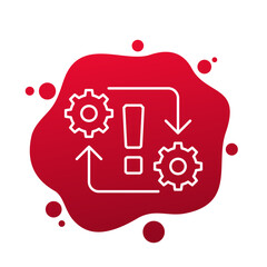 system error icon, line vector