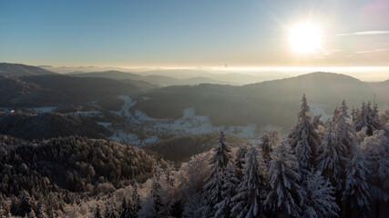 Sonnenaufgang im Winter