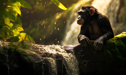 Obraz na płótnie Canvas Cute Beautiful Chimps, Wildlife Photography