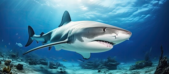 Shark species found in Bimini, Bahamas. - obrazy, fototapety, plakaty