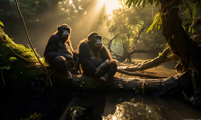 Cute Beautiful Chimps, Wildlife Photography