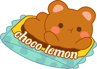 Cute Kawaii Digital Clipart Brown Bear 