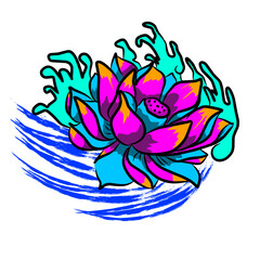 abstract lotus flower