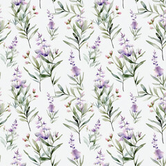 seamless pattern with pink flowers