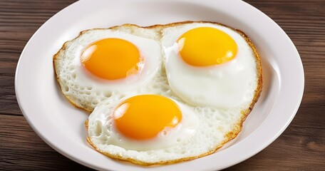 The Joy of Starting Your Morning with Nutrient-Rich Fried Eggs for Breakfast. Generative AI