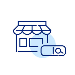 Search items in online store. Pixel perfect, editable stroke icon