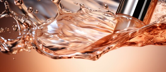 Close-up macrophotography captures the bubbly texture of a cosmetic serum.