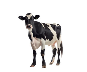 PNG image of black and white cow