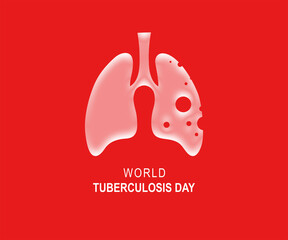 World Tuberculosis Day, World TB Day, lung care illustration with background