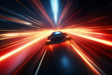 Supercar Lights in High-Speed Motion