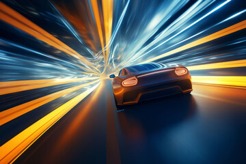 Supercar Lights in High-Speed Motion