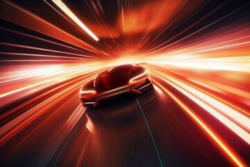 Supercar Lights in High-Speed Motion