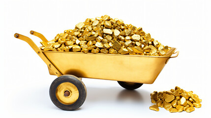 Wheelbarrow full of gold