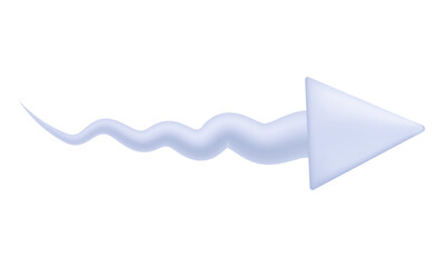 Arrow 3d, isolated up path pointer or direction icon. Landmark, guide, cursor arrow. Business icon, digital direction sign, choice, ui design. Element for marking graphs, diagrams.Vector illustration.