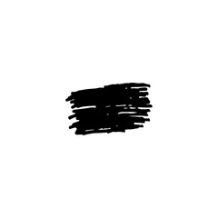 black hand draw element brush set black