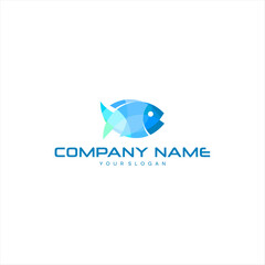 Colorful Fish Logo Vector Design Illustration