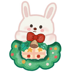 Rabbit in the Christmas day
