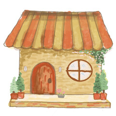 house in a vintage theme