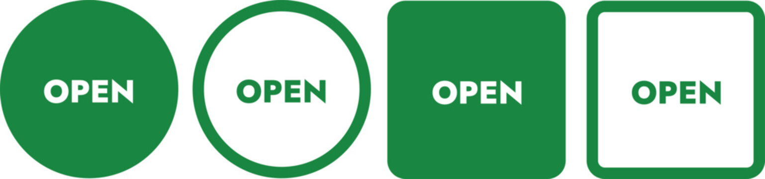 Sleek Simplicity: Minimalist Vector Open Sign for a Clean and Modern Aesthetic