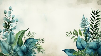 Watercolor Background Spring Grass Leaves Beigegre, Flat Design Style, Pop Art , Wallpaper Pictures, Background Hd