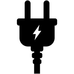 Obraz premium Electric plug icon isolated on transparent background. 