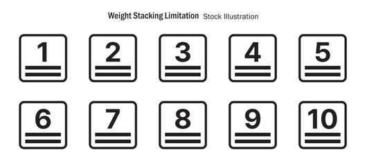 Package Handling Marks - Weight Stacking Limitation, Stock Illustration, PNG