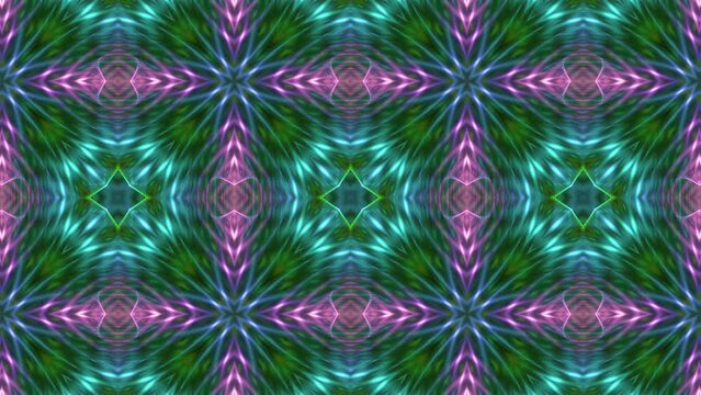Abstract lambent pattern variations changes. Multicolored energy fluids rhythmical moving, making sparkling ornate background. Glowing transformation and beautiful illumination. 4K UHD 4096x2304