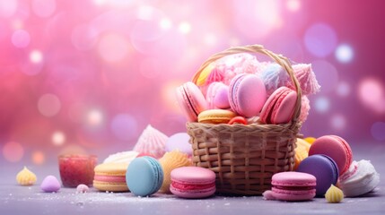  a basket filled with macaroons next to other macaroni and cheese macaroni and cheese macaroni and cheese macaroni and cheese macaroni and cheese macaroni and cheese macaroni and cheese.