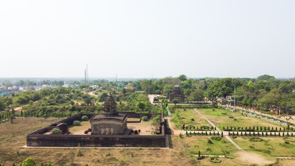  Ornately carved terracotta hindu temples of malla dynasty.Hindu temple constructed in the 17th...