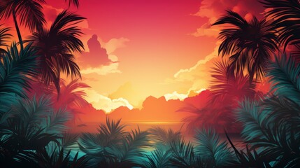 Naklejka premium Rain Forest Natural Background Texture Blurred, Flat Design Style, Pop Art , Wallpaper Pictures, Background Hd