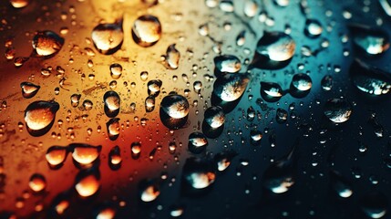 Raindrops On Car Window Spring, Flat Design Style, Pop Art , Wallpaper Pictures, Background Hd