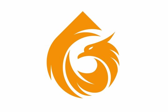 Eagle logo design, pheonix vector emblem, bird falcon vector logo template 