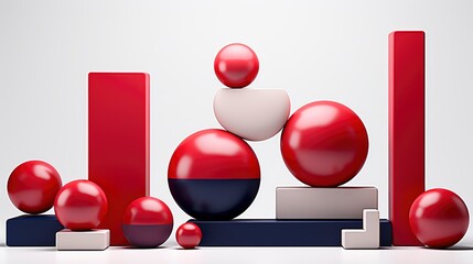 Render Abstract Landscape 3D, Flat Design Style, Pop Art , Wallpaper Pictures, Background Hd