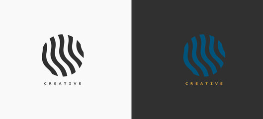 Wave concept business logo. simple concept business logo. - obrazy, fototapety, plakaty