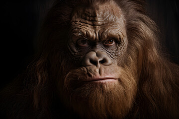 studio portrait of bigfoot