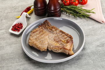 Grilled pork neck juicy steack