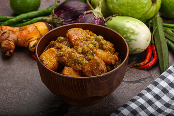 Indian traditional cuisine Aloo mutter