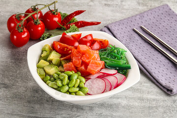 Hawaian cuisine - Poke with salmon