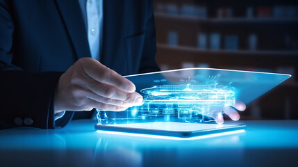 an expert looking into the future of healthcare technology