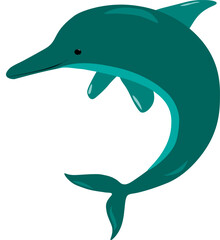 Obraz premium Cute Dolphin Vector Logo Illustration