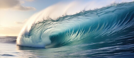 Fototapeta na wymiar Ideal wave captured in Indian Ocean.