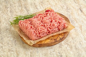 Raw beef minced meat for cooking