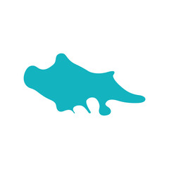 set of green splash elements abstract