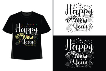 Happy New YearT-shirt,Typography Vector T-shirt Design Vector, Happy new year 2024, new year t-shirt design. New 2024 t-shirt Design