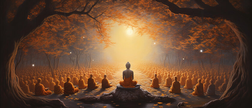 Makha Bucha Day is an important day for Theravada Buddhists. It was a day when 1,250 monks met without an appointment. Concept of important days in Buddhism