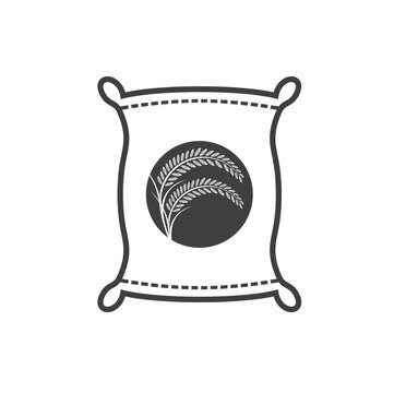 illustration of rice, agriculture, foodstuffs.