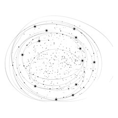 Hand drawn galaxy background or comic fun book cover background design