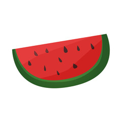 Vector watermelon fresh fruit icon isolated design
