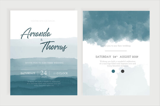 Luxury wedding invitation card background with golden line art flower and botanical leaves, Organic shapes, Watercolor. 