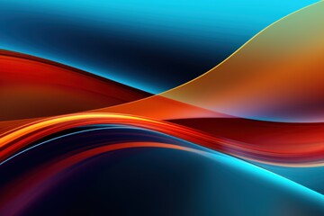  a close up of a blue, orange, and yellow background with a wavy design on the bottom of the image.